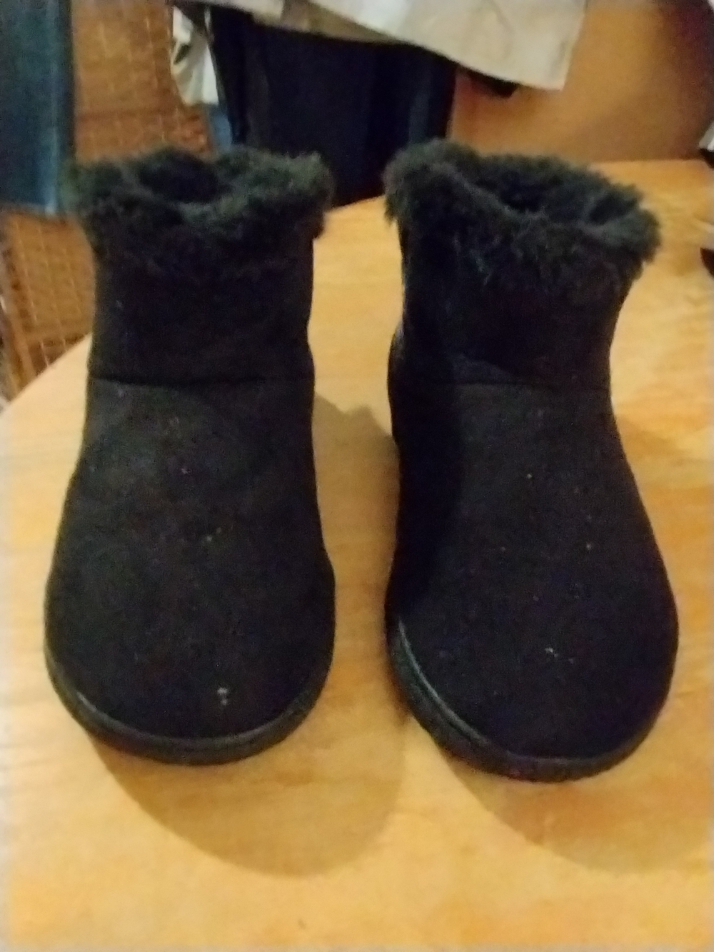 Cozy Black Faux Fur Ankle Booties
